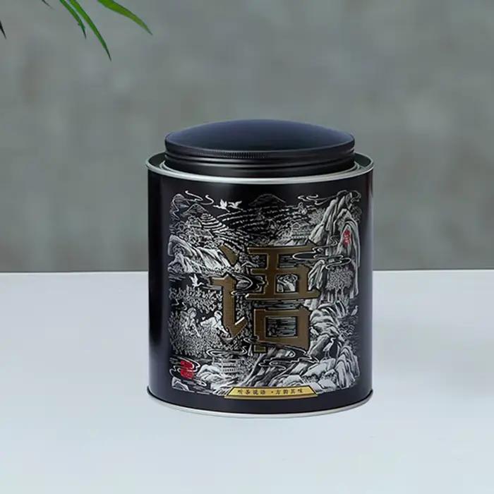 Pot de stockage de thé en fer blanc chinois, petit pot de stockage Portable scellé, récipient à thé 