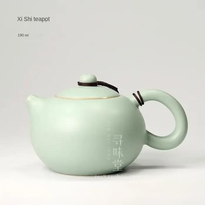 Azure Ru Ware – théière haut de gamme en céramique, petit Pot Vintage en porcelaine, Kung Fu, bouill