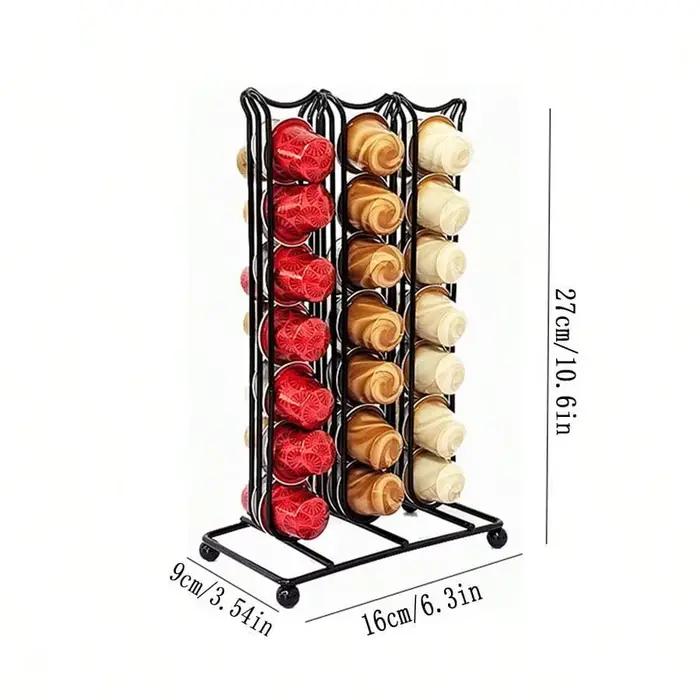 Porte-capsules de café, 1 pièce, organisateur de rangement, Base solide, peut contenir 42 dosettes d
