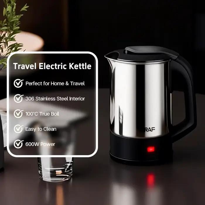 Mini bouilloire électrique 1000W, en acier inoxydable, pour thé et café, chaudière à eau Portable de