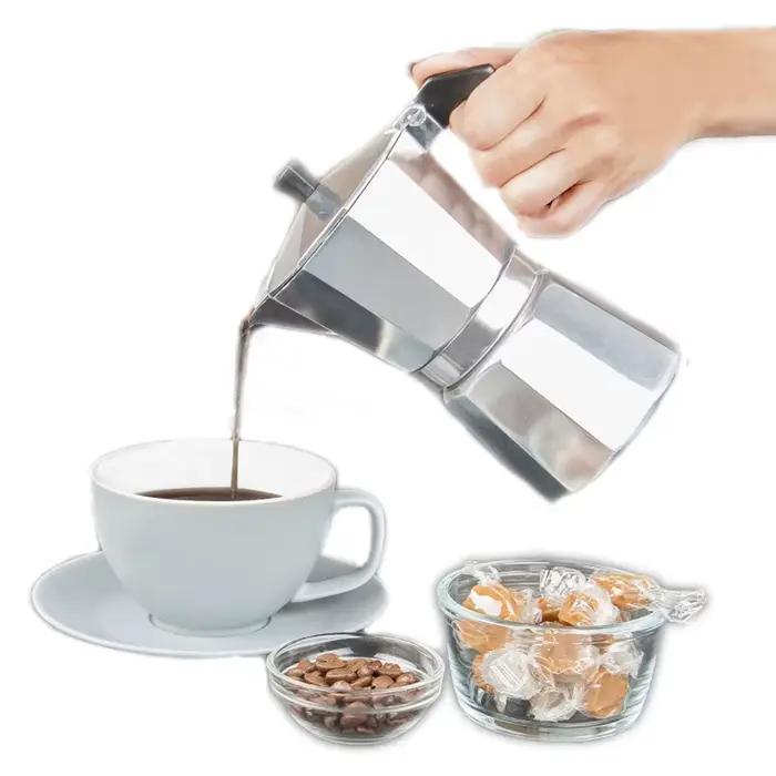 Cafetière à expresso en aluminium, cafetière à latte, cafetière italienne Moka, cafetière à percolat
