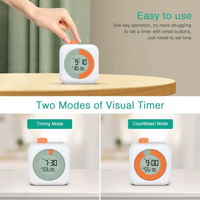 ORIA – minuterie visuelle numérique, chronomètre de compte à rebours de 60 minutes avec réveil pour 