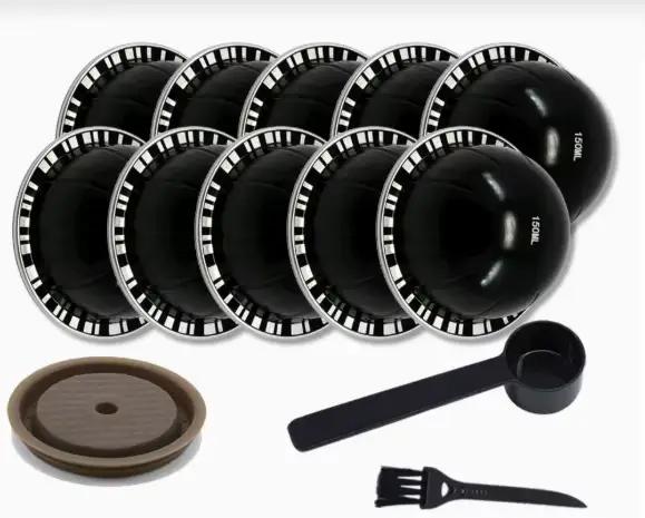 Capsules de café réutilisables en aluminium compatibles avec la machine Nespresso Vertuo - Coques de