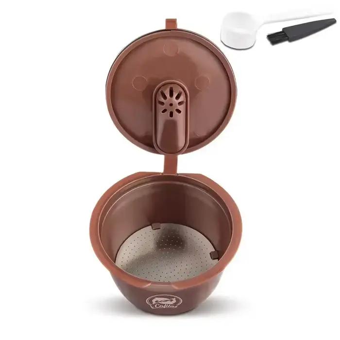 1 ensemble de dosettes de café réutilisables en PP de qualité alimentaire, 5.4x3.5CM, pour filtres D
