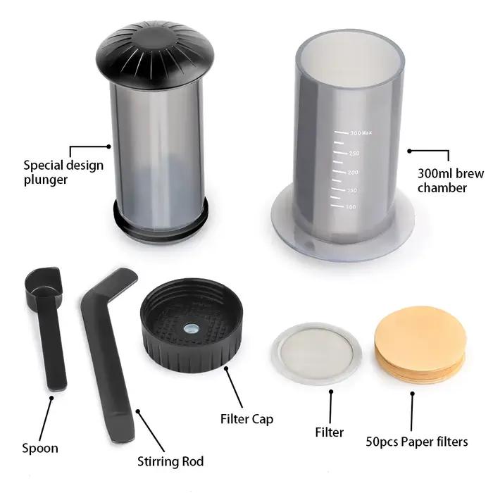 Pour AeroPress Machine expresso Portable cafetière café presse française cafetière avec filtres papi