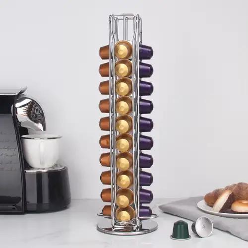 Support rotatif pour 40 capsules de café Nespresso, support de rangement pour capsules de café, étag