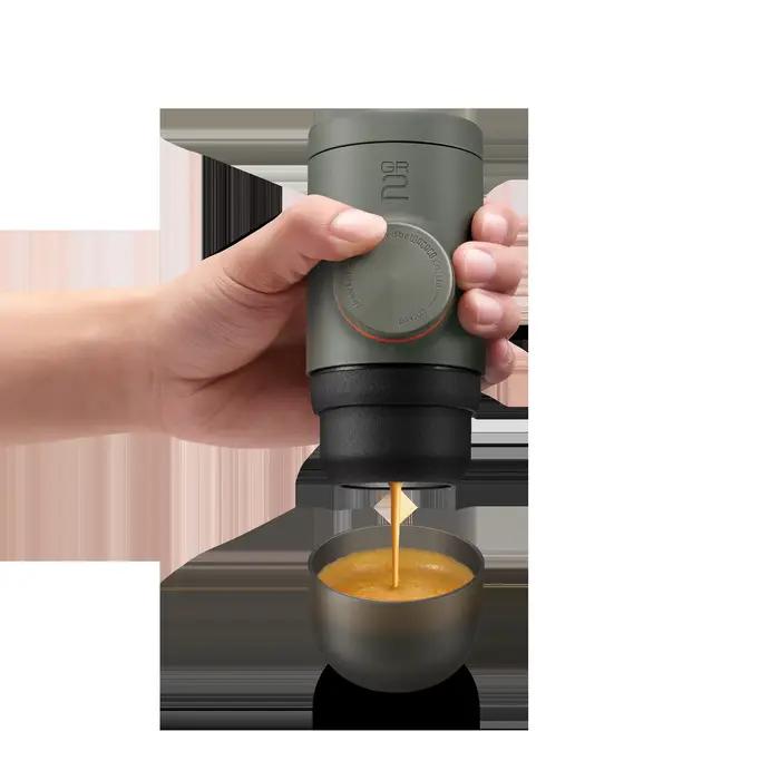 WACACO Minipresso GR2, sans électricité, machine à expresso pour café moulu compatible en extérieur,