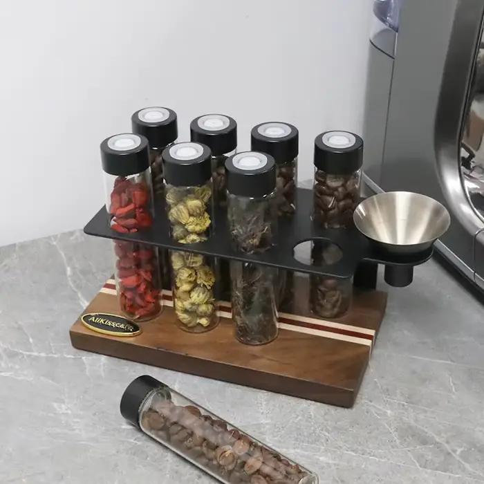Alikisscafe – Tube de stockage de grains de café, conteneur d'affichage, Valve d'échappement de thé 