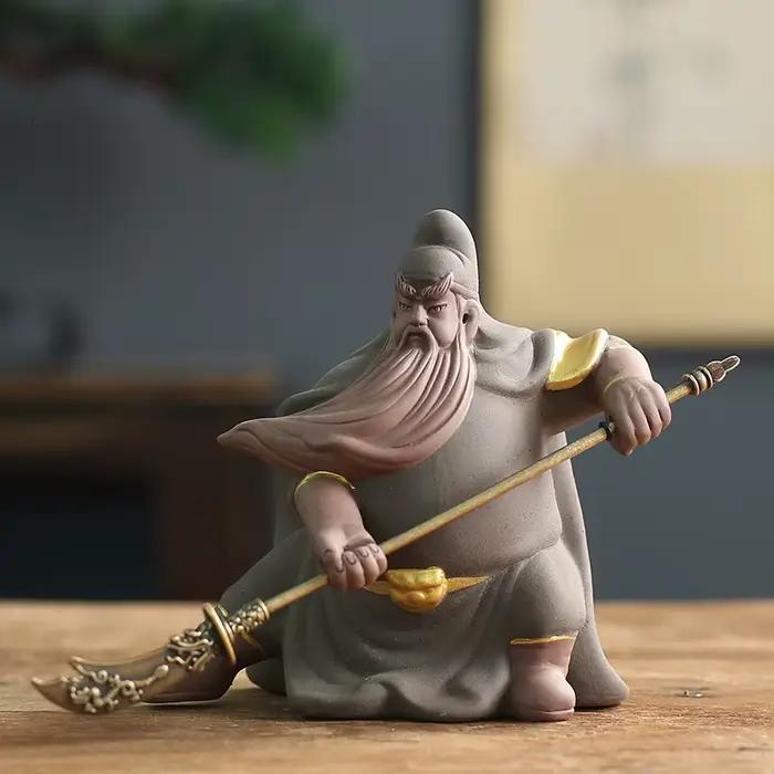 Décoration de thé de sable violet pour animaux de compagnie, artisanat créatif sculpté à la main Zho
