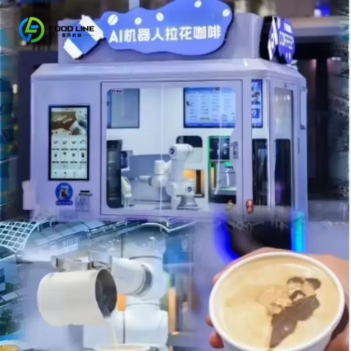 Machine à café entièrement automatique personnalisée, 30 saveurs disponibles, fonctionnement 24h/24,