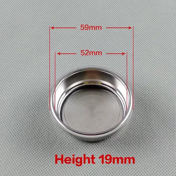 Delonghi-Porte-filtre à café sans fond, 2 oreilles, acier inoxydable 304, panier de filtre standardi