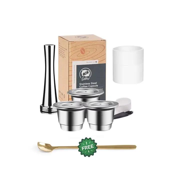 Pour Nespresso Capsule de café réutilisable en acier inoxydable riche Crema expresso filtres recharg