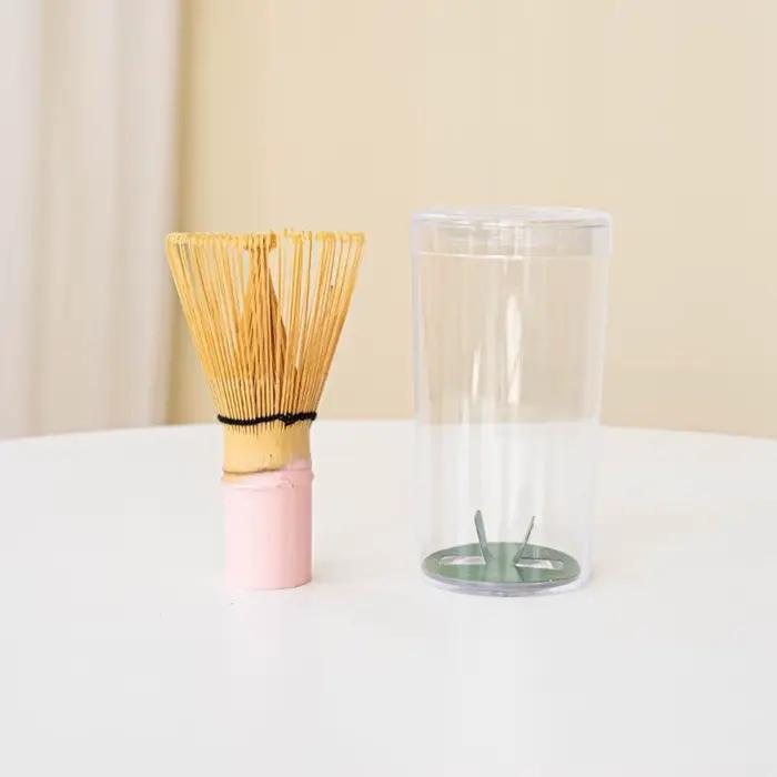 Fouet Matcha traditionnel en bambou cerise, multifonctionnel, réutilisable, thé vert Matcha en poudr
