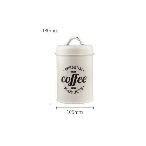 Bocaux de Rangement de Cuisine en Métal Vintage, 1,2 L, Thé, Café, Sucre, Récipient de Stockage des 