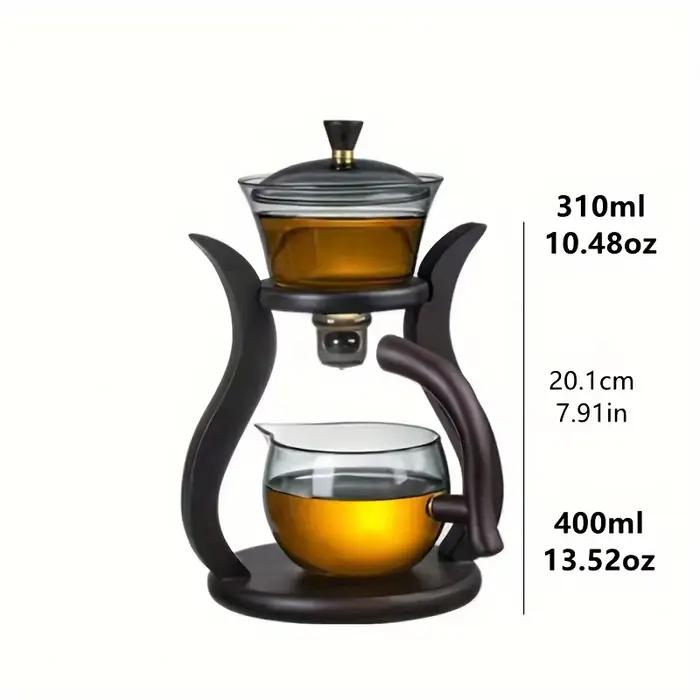 Paresseux Kung Fu service à thé en verre semi-automatique goutte à goutte avec infuseur ensemble de 