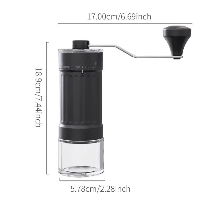 Mini moulin à café manuel, 40 réglages ajustables, moulin à main portable avec capacité de 30 g, meu