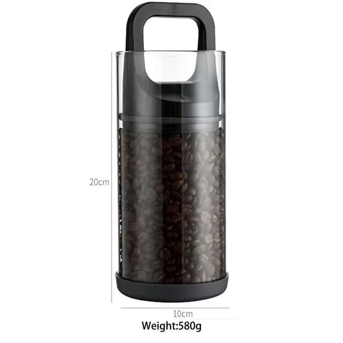 Boîtes de café transparentes ventilées et scellées sous vide, récipient pour grains frais, conserve 