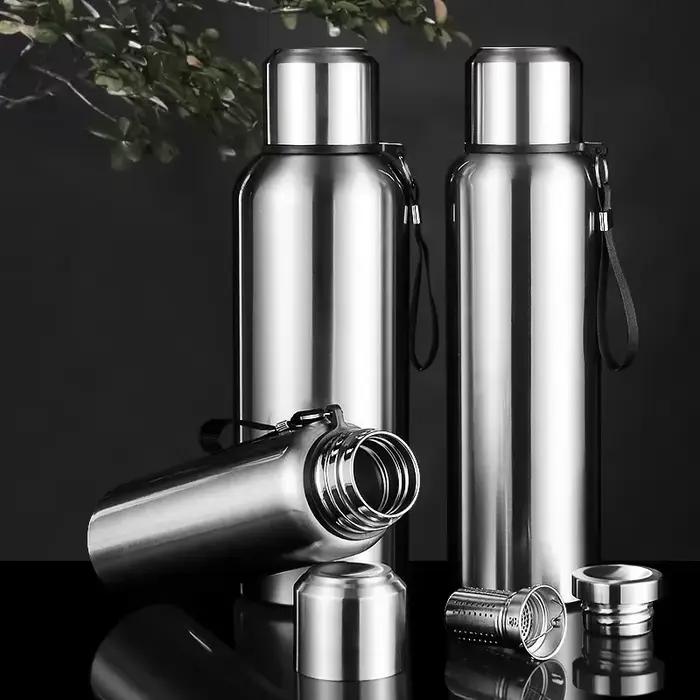 Gobelet thermos thermique froid de grande capacité, acier inoxydable, thé isolé, café, bouteille d'e