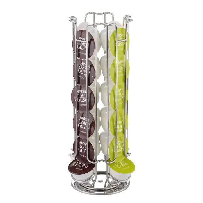 Porte-capsules Dolce Gusto en acier inoxydable, support noir et blanc, distributeur de capsules de c