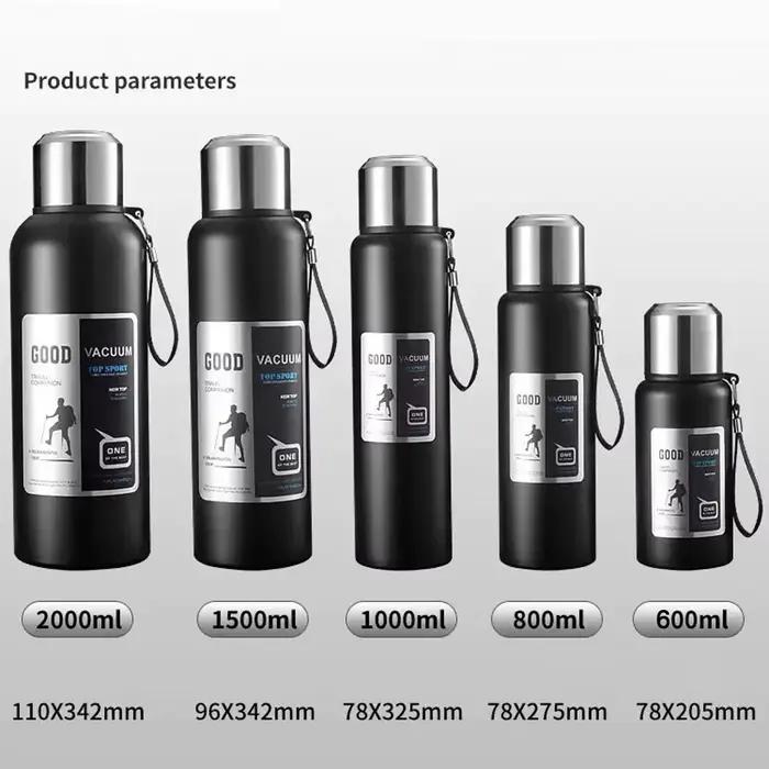 Gobelet thermos thermique froid de grande capacité, acier inoxydable, thé isolé, café, bouteille d'e