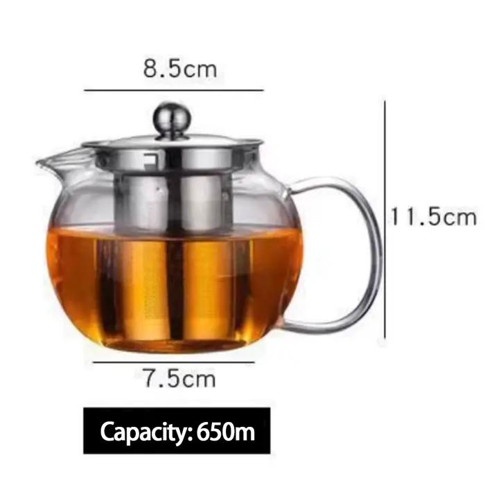 Théière en verre Pu Erh de haute qualité, résistante à la chaleur, pour service à thé, infuseur avec