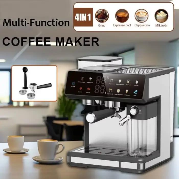 Machine à café italienne semi-automatique 220V, avec fonction de broyage, expresso, usage domestique