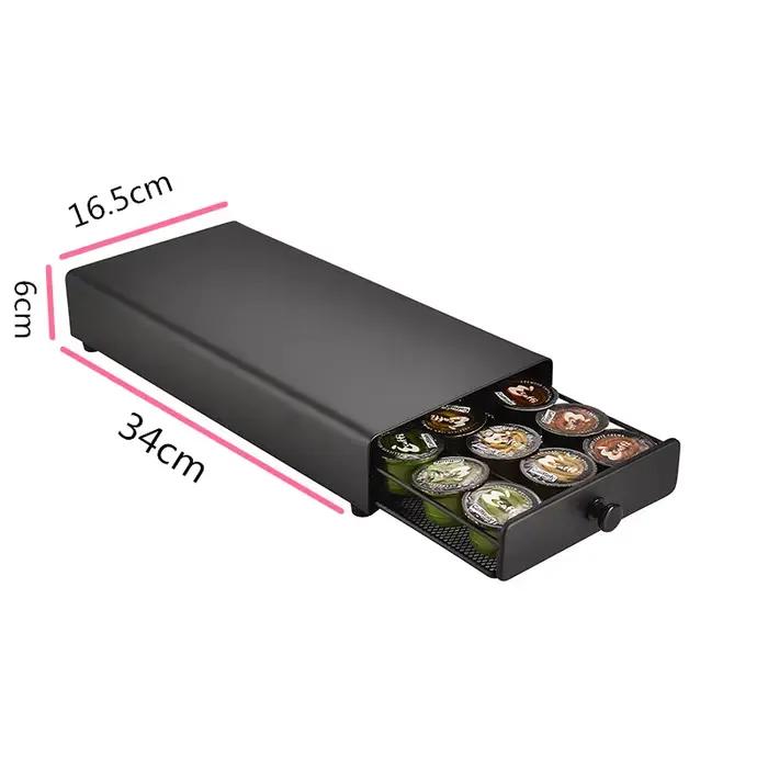 Organisateur de tiroir de Capsules de café, support de dosettes de café pratique, tiroir de rangemen