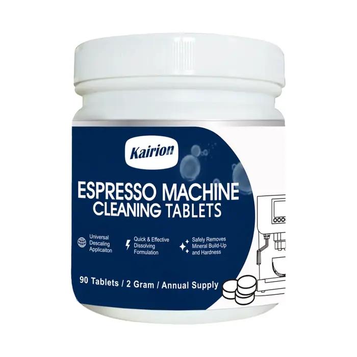 Tablettes de nettoyage pour machine à café Kairion 90, nettoient les tuyaux de la machine à café, él
