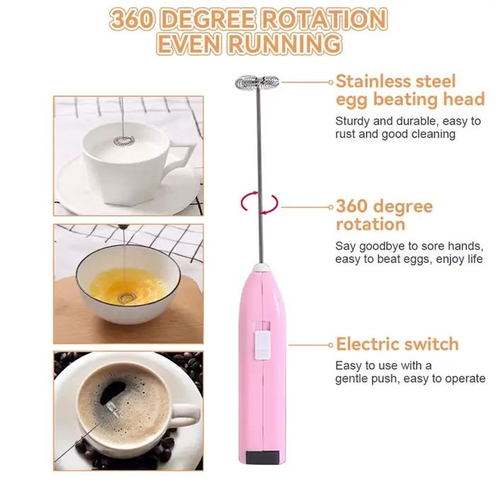 Mini fouet électrique mousseur mélangeur sans fil café fouet mélangeur portable batteur à oeufs Capp