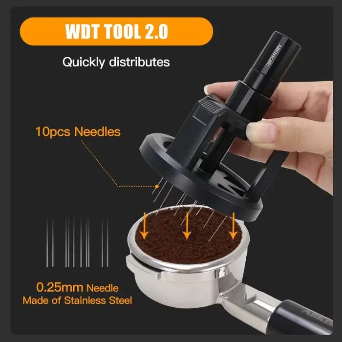 ALIKISSCAFE WDT outils rotatifs 51mm 54mm 58mm agitateur à expresso distributeur d'aiguilles accesso