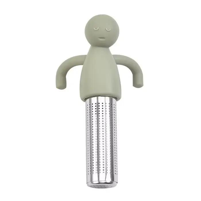 Passoire à thé humanoïde créative en acier inoxydable, filtre à feuilles de thé, Gadget de brassage 
