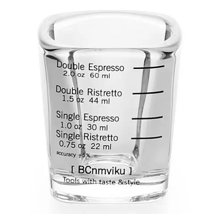 Verre de tasse à mesurer de torréfaction de once de café expresso 60 ml 1 pièces