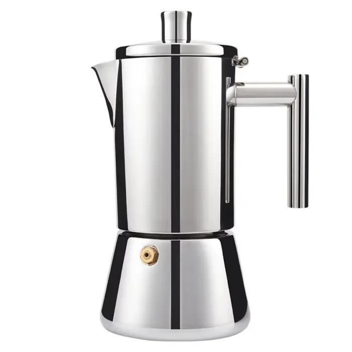 Cafetière italienne en acier inoxydable 200/300/600 ML, chauffe rapidement, cafetière à expresso, po