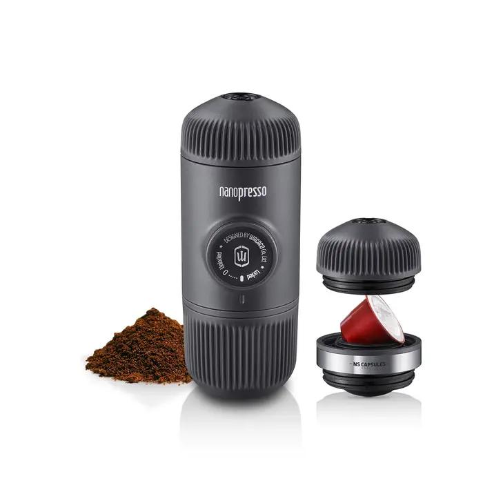 Wacaco Nanopresso Machine à expresso portable groupée avec adaptateur NS, cafetière de voyage compac