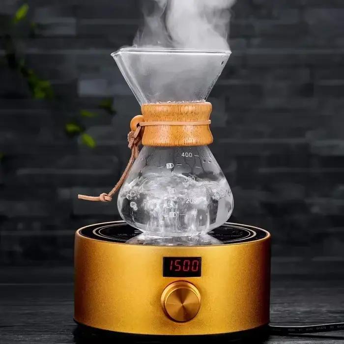 Bouilloire à café en verre à main avec filtre en acier inoxydable, brassage goutte à goutte, cafetiè