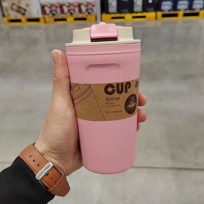 Tasse à café de voyage en Fiber de bambou écologique, avec couvercle en anneau en Silicone, cadeau d