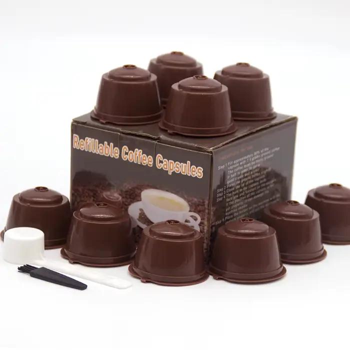 Capsules rechargeables pour café Nescafe DOLCE GUSTO, 10 pièces, filtre réutilisable avec cuillère, 