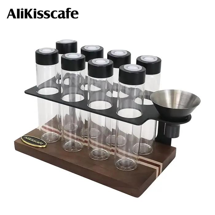Alikisscafe – Tube de stockage de grains de café, conteneur d'affichage, Valve d'échappement de thé 