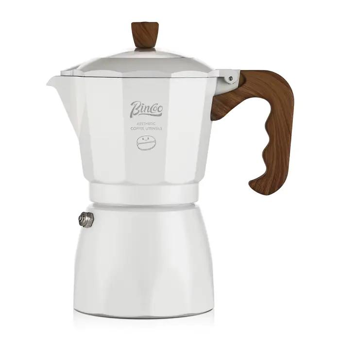 Bincoo – cafetière à expresso à double Valve en aluminium, 4 tasses, cuisinière de Style italien, ca