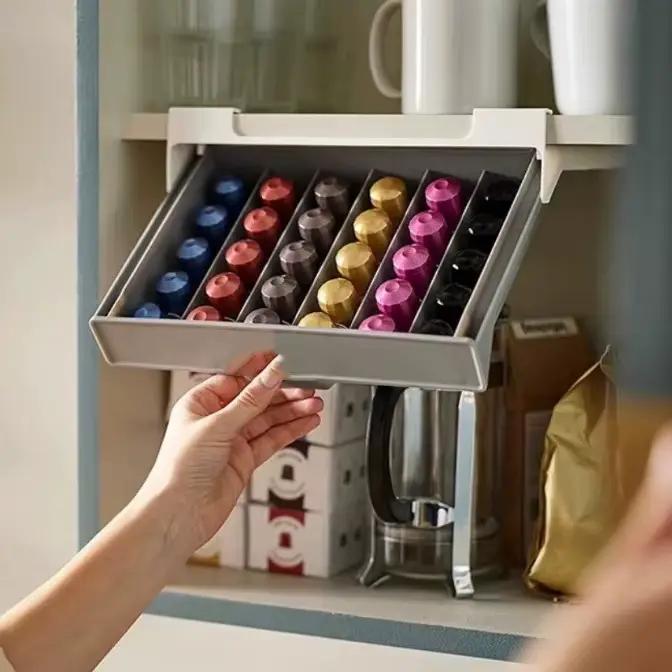 Support de rangement pour capsules de café et sachets de thé, petite boîte de rangement à tiroirs, p