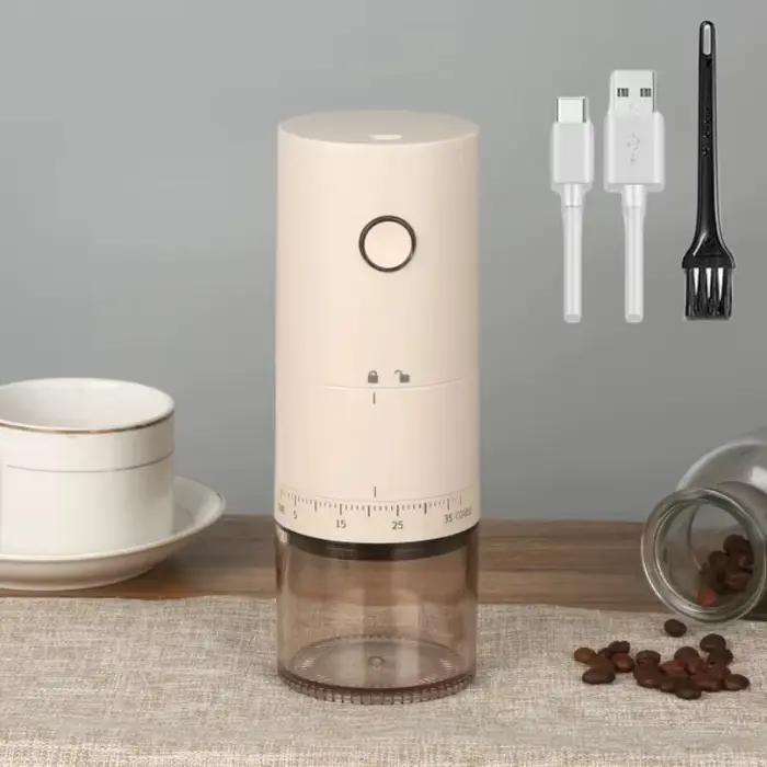 Moulin à café électrique Portable, 38 vitesses de réglage, filtre en céramique, longue durée de vie 