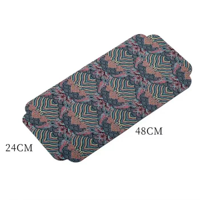 Tapis à thé en brocart double face – Tapis de brassage sec antidérapant de style Zen chinois pour la