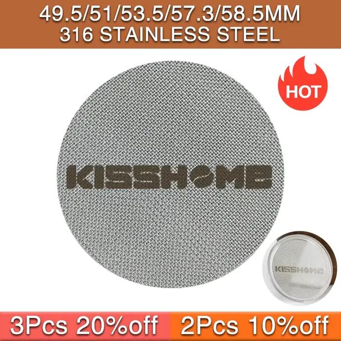 KISSHOME – écran de rondelle à expresso 51mm 53.5mm 58.5mm 57.3mm, filtre à mailles, porte-filtre, o