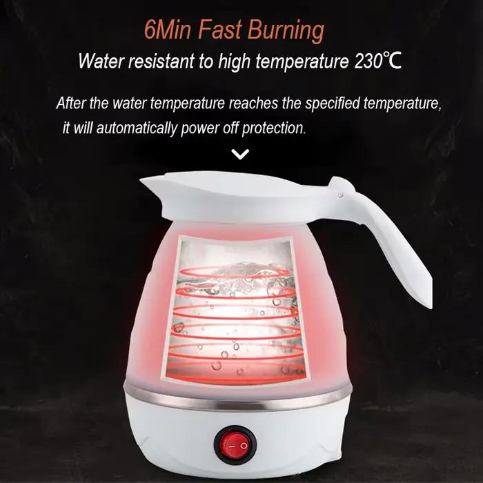 Théière pliable et Portable, chauffe-eau 600ML, bouilloire électrique de voyage domestique 220V, app