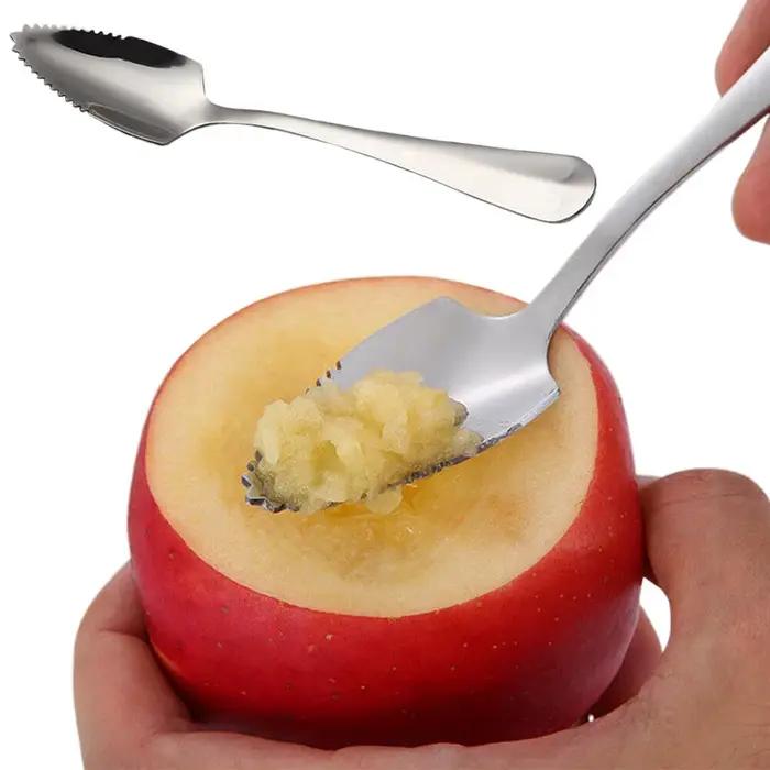 Cuillère à thé en acier inoxydable, cuillère à Dessert pour crème glacée au pamplemousse, cuillères 