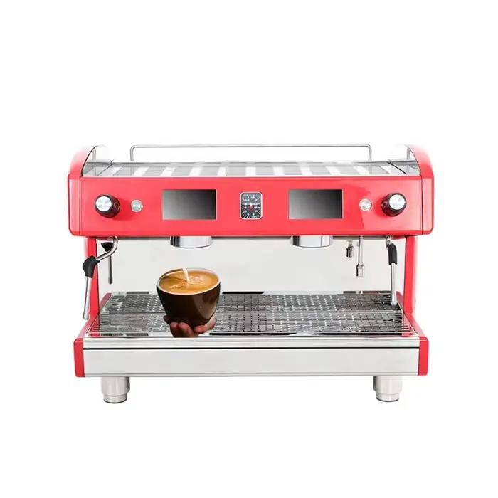 Machine à café expresso électrique italienne double groupe multifonctionnelle personnalisée, prix us