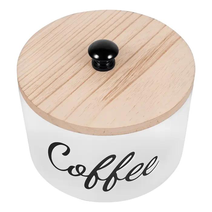 Porte-dosette de café en bois avec couvercle, stockage de capsules de café, conteneur de crème de ca