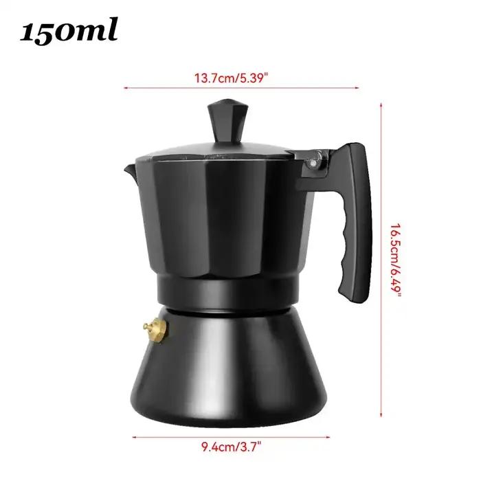 Pot à moka italien en aluminium Moka 150/300ml, cafetière expresso, cuisinière à Induction, percolat
