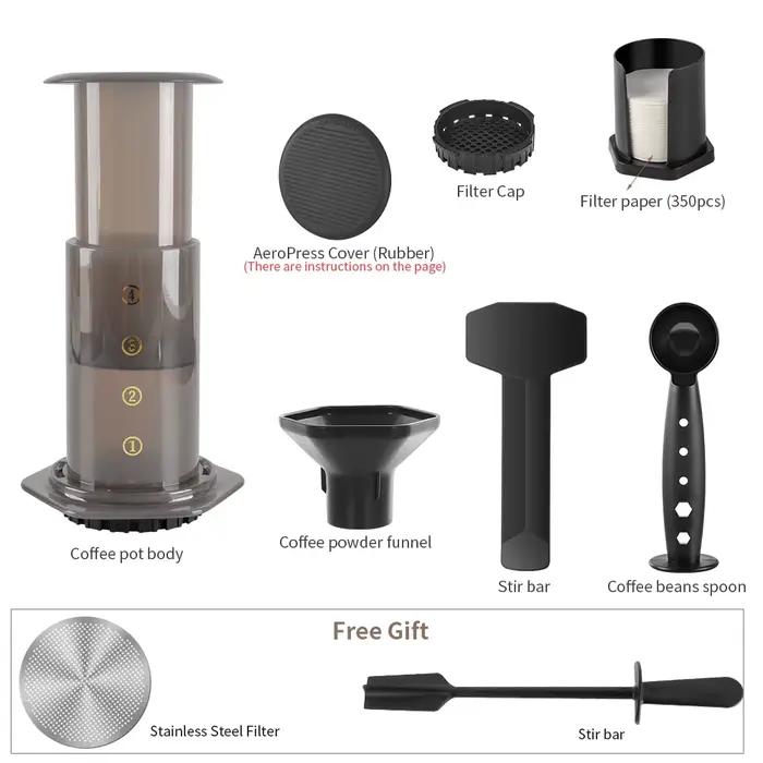 CAFEMASY Machine à café expresso Portable presse française outil Barista cafetière presse à Air Mach
