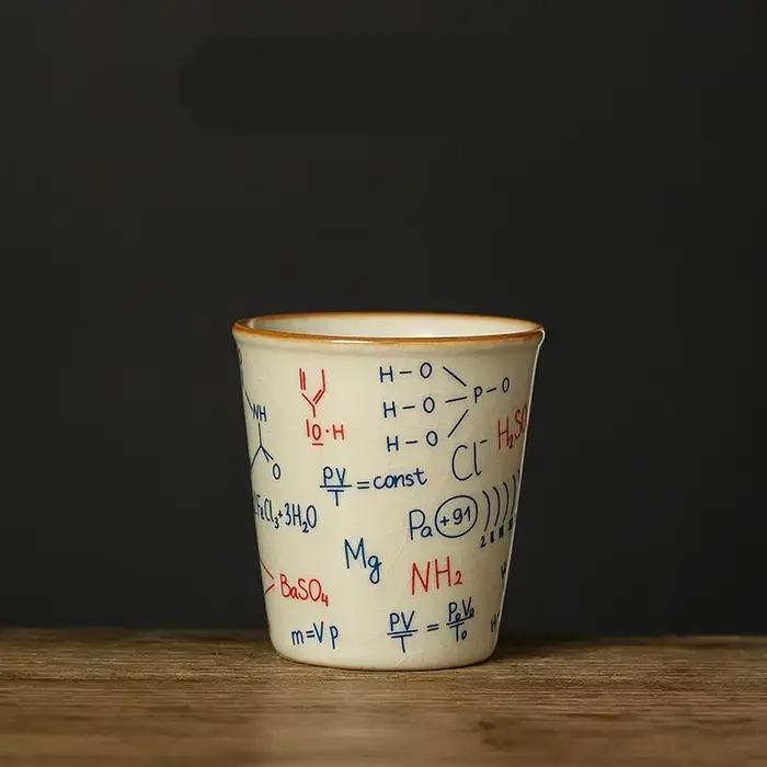 Tasse à expresso de 120ML, motifs de formule physique chimique mathématique, tasse à thé en céramiqu
